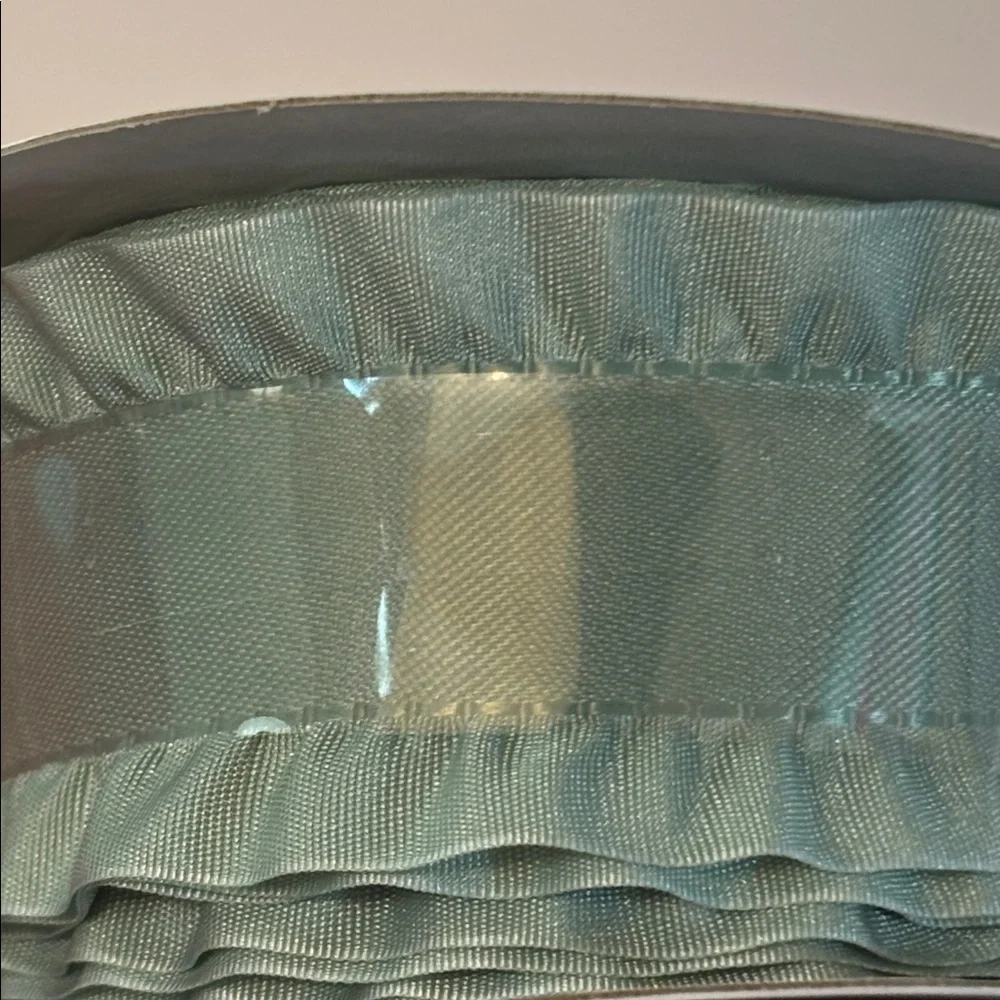 Satin Ruffled Edge Ribbon Sage Green 1 1/2”X30 ft